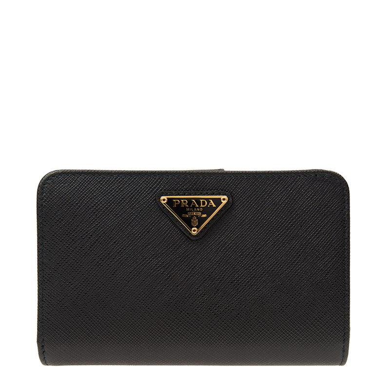 NEW PRADA WALLETS 1ML225 QHH F0002 LONG BUTTON WALLET Celebrity standing