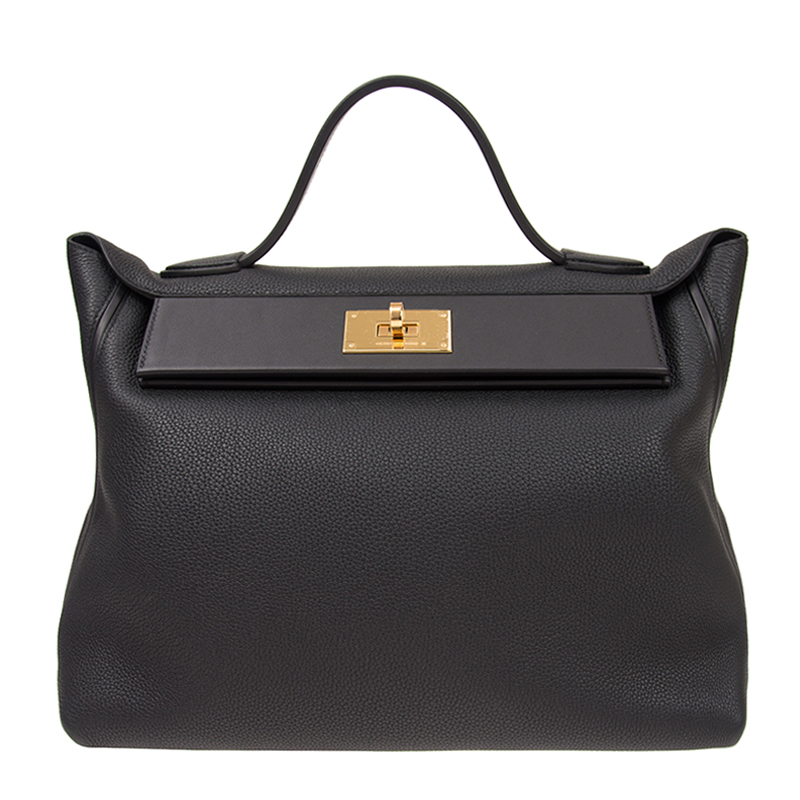 NEW HERMES HANDBAGS 2424-35CM 89 HANDBAG NOIR NEW HERMES HANDBAGS 2424-35CM 89 HANDBAG NOIR