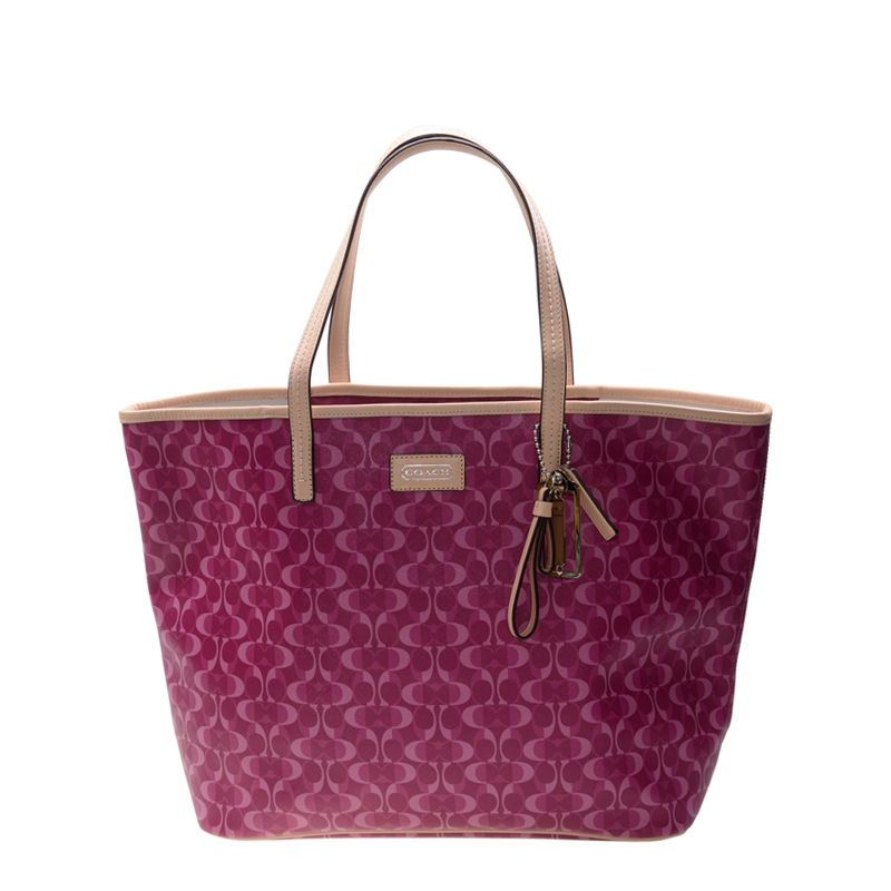 vip station-全新 coach 蔻驰 手袋 25673 pink pvc 粉红色