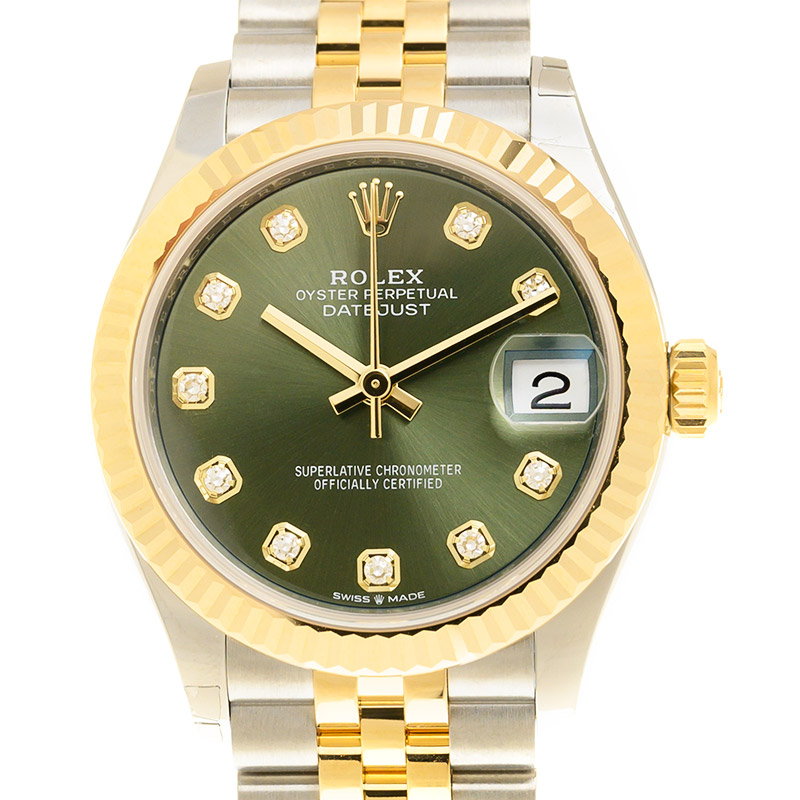 全新ROLEX 勞力士恒動日誌型DATEJUST 鑲鑽橄欖綠色錶面OLIVE GREEN SET