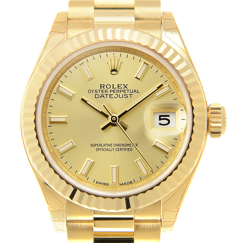 全新rolex 劳力士 女装日志型 黄金 金色 自动机芯 279178ch