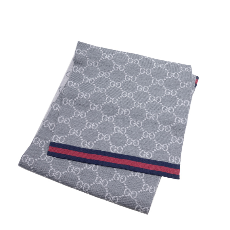 NEW GUCCI SCARF 325806 3G206 1263 WOOL GREY NEW GUCCI SCARF 325806 3G206 1263 WOOL GREY