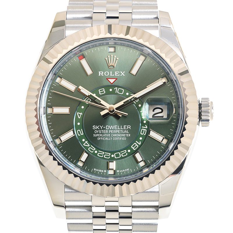 NEW ROLEX SKY-DWELLER BRIGHT GREEN 336934-0002 SKY-DWELLER MINT GREEN