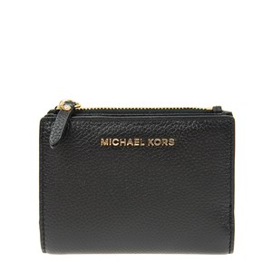 小物 MICHAEL KORS 34F9GJ6F2L 001 BLACK Michael Kors Jet Set women's leather wallet with logo