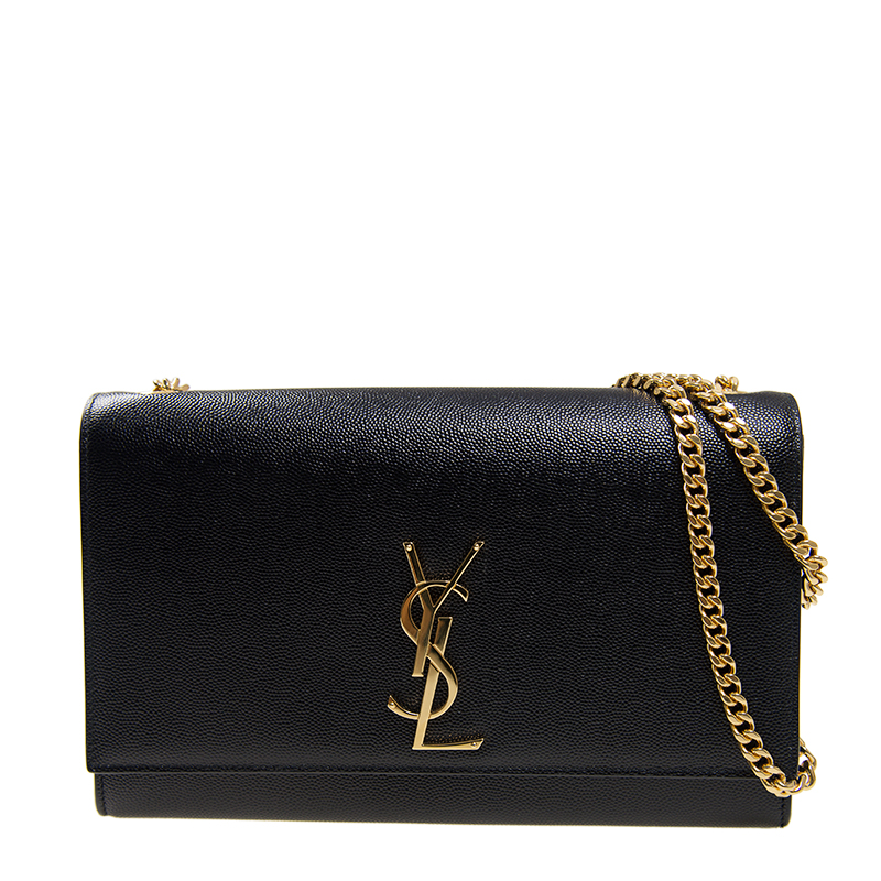 NEW YSL SAINT LAURENT HANDBAGS KATE 364021 BOW0J 1000 CHAIN BAG CROSSBODY BAG Celebrity standing