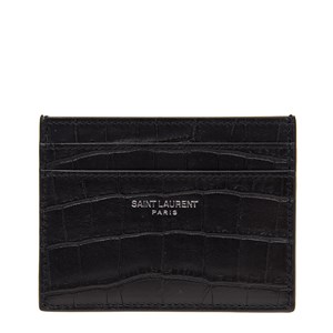 小物 YSL WALLETS 375946 DZE0E 1000CARD HOLDER Saint Laurent Paris credit card case in CROCODILE-EMBOSSED