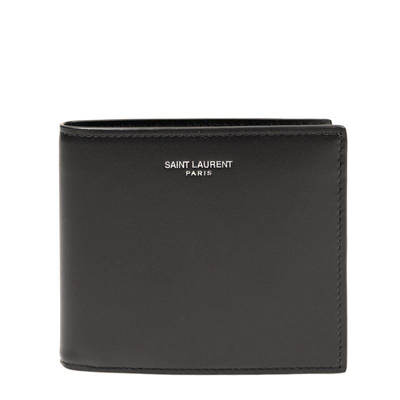 【送料・関税込】YSL WALLET 396307 H3Z2W 1000 Saint Laurent Paris EAST/WEST wallet in coated bark leather
