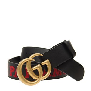ベルト GUCCI BELT (400593AP00T 1000) Gucci GG Marmont Wide Belt Black Gold 400593 AP00T 1000 size
