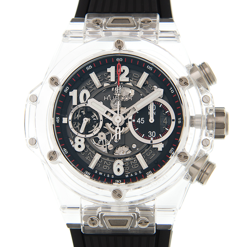 全新hublot 宇舶 big bang 蓝宝石水晶玻璃 黑色 自动机芯 411.jx.