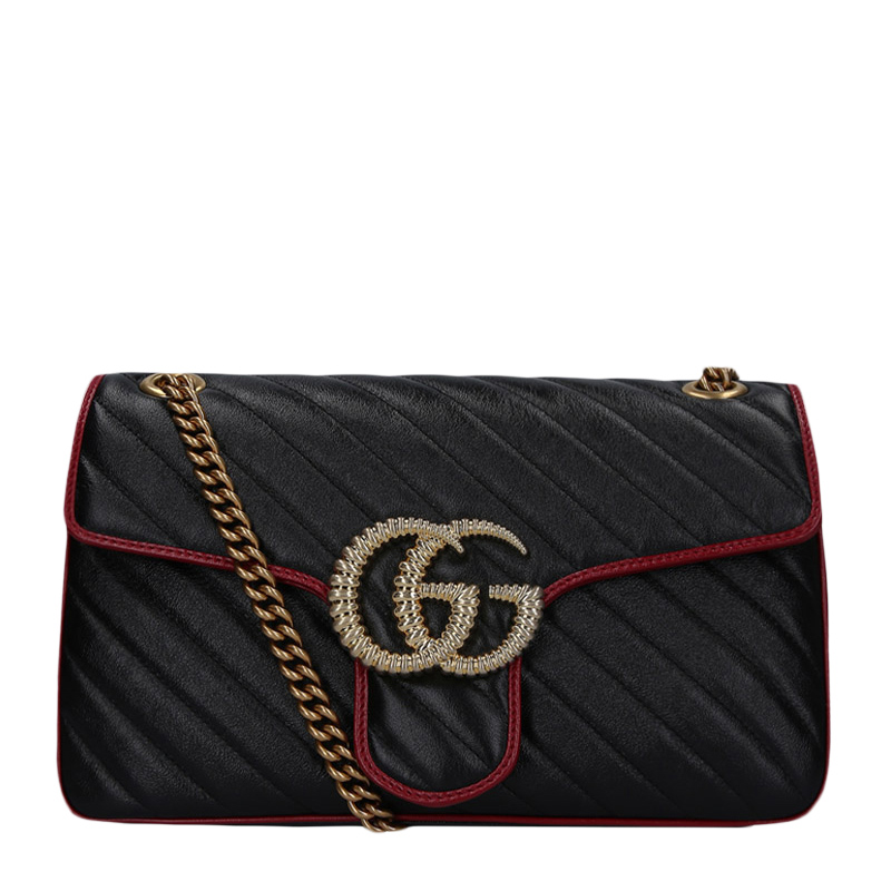NEW GUCCI HANDBAGS GG MARMONT 443496 0OLFX 8277 SHOULDER BAG