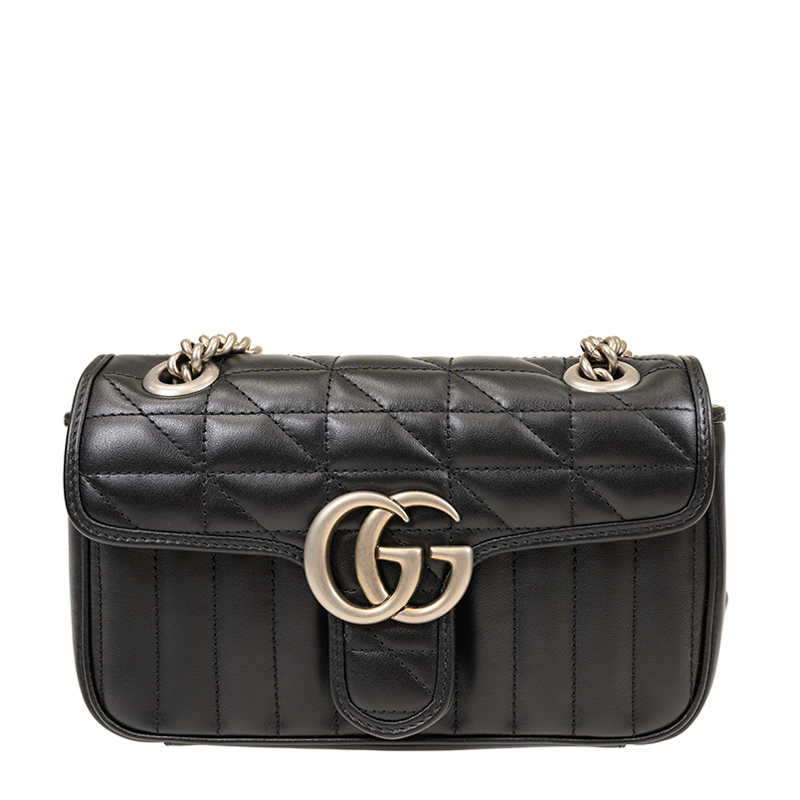 全新GUCCI 古驰手袋GG MARMONT 446744 UM8AN 1000 单肩包/斜挎包