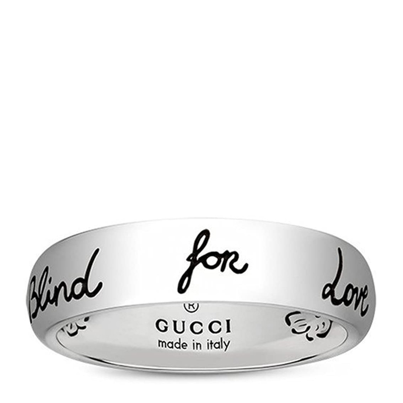 NEW GUCCI BLIND FOR LOVE RING 455247 J8400 0701 SILVER