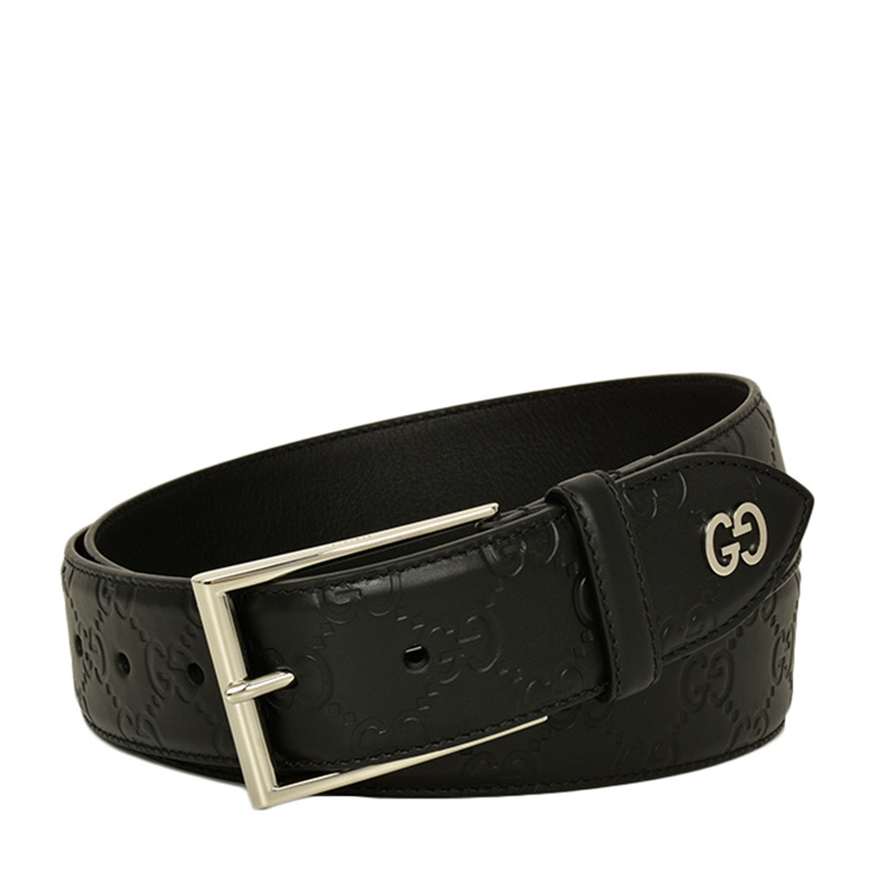 NEW GUCCI BELTS 474311 CWC1N 1000 LEATHER 95CM