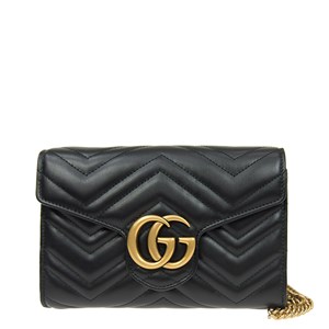 GUCCI｜ (474575 DTD1T 1000) GUCCI Shoulder Bag Women GG Marmont Mini Leather 474575