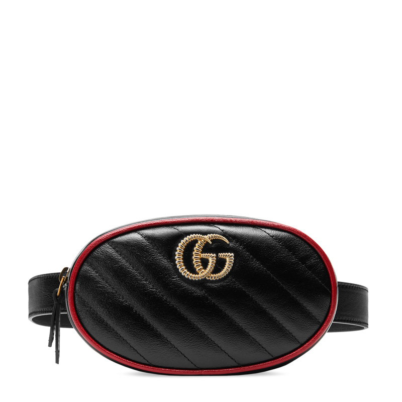 NEW GUCCI HANDBAGS GG MARMONT 476434 0OLFX 8277 BELT BAG Celebrity standing