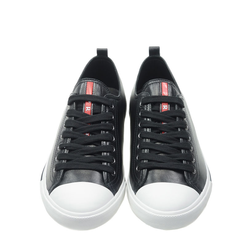 NEW PRADA SHOES 4E2550 OOT F0002 39 BLACK CALFSKIN 40