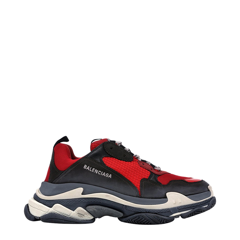 NEW BALENCIAGA SHOES 516440 W09O7 6576 LEATHER BLACK/RED 39YARD
