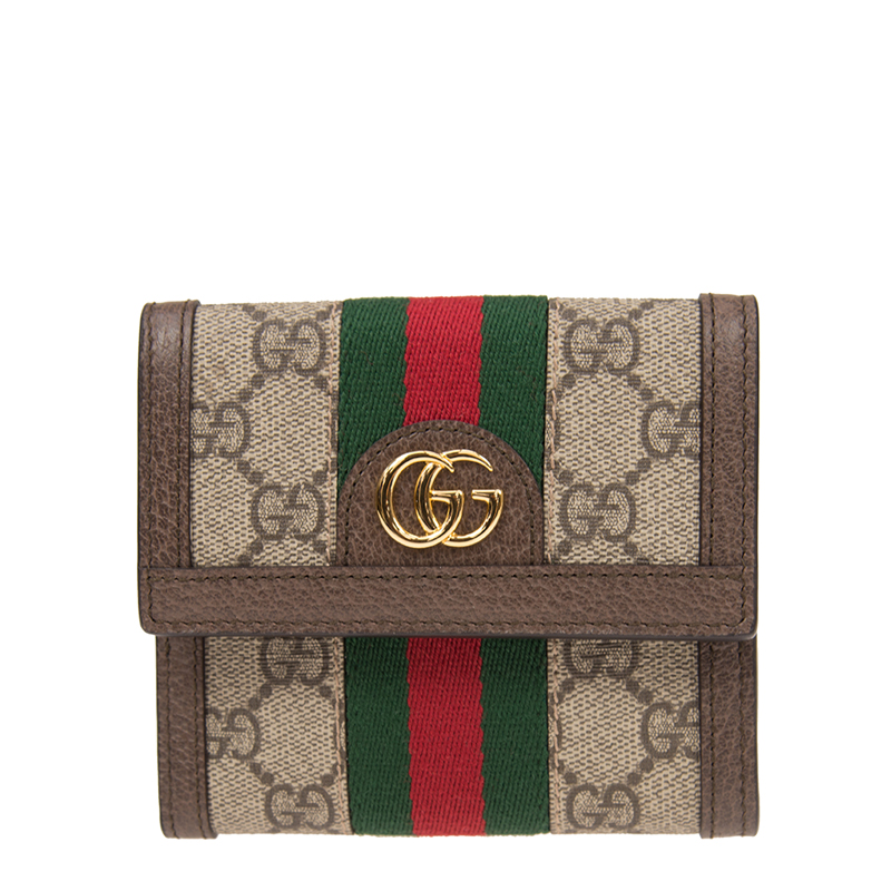 NEW GUCCI WALLETS OPHIDIA 523173 96IWG 8745 SHORT BUTTON WALLET Celebrity  standing