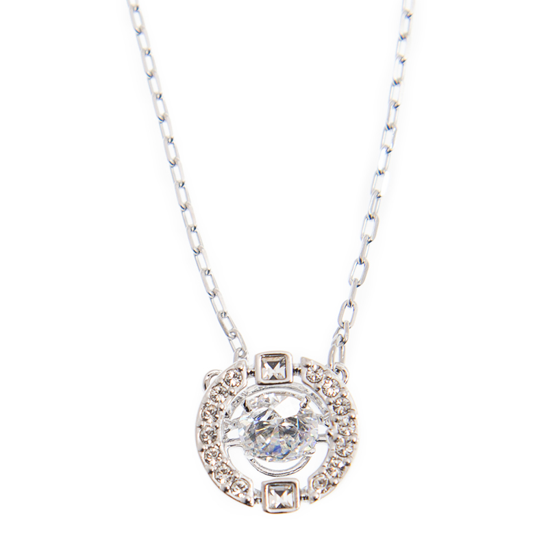 NEW SWAROVSKI SPARKLING DANCE NECKLACE 5286137 PLATED
