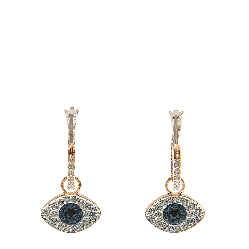 NEW SWAROVSKI SYMBOLIC EVIL EYE EARRING 5425857 ROSE GOLD