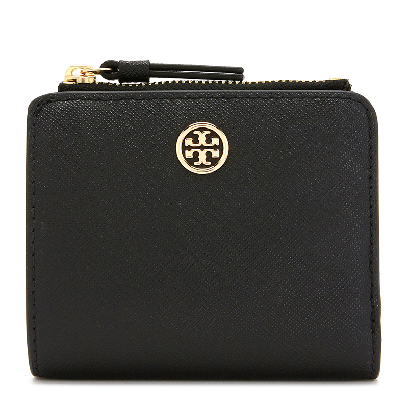 NEW TORY BURCH WALLETS 54449 001 SHORT ZIPPER WALLET Celebrity standing