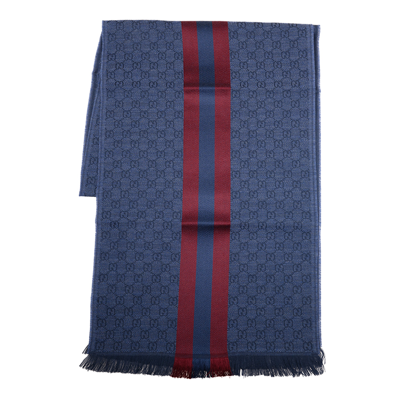 Gucci deals Blue Miniorophin Wool Scarf - NWT *Giftable*