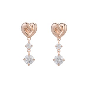 NEW SWAROVSKI LIFELONG HEART EARRING 5517942 ROSE GOLD