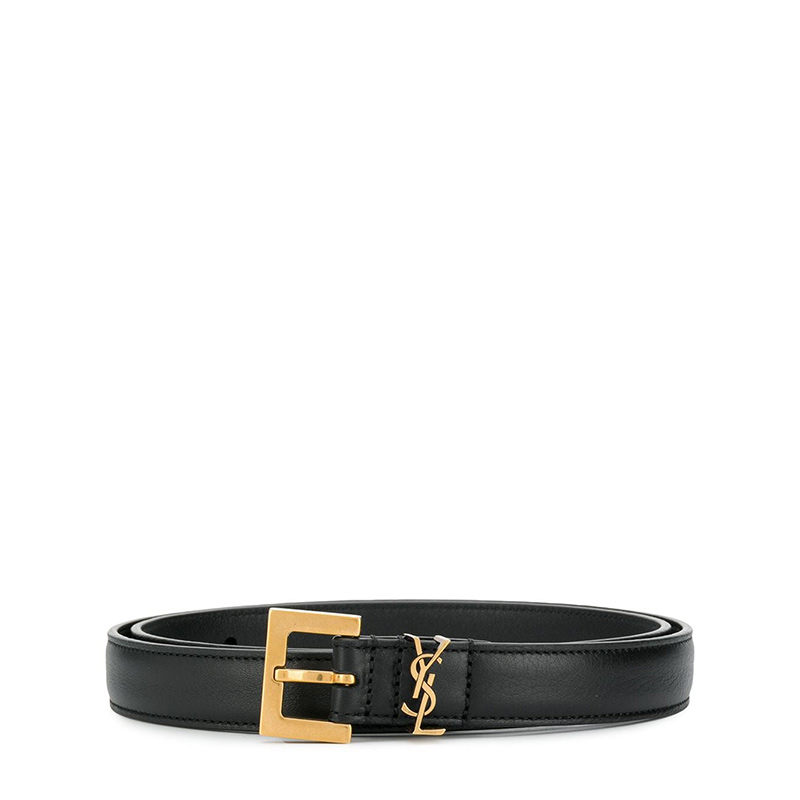 全新YSL / SAINT LAURENT 聖羅蘭皮帶554465 BOO0W 1000 牛皮75CM