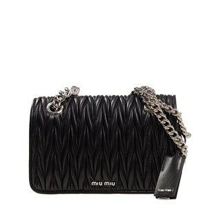 Miu Miu｜ (5BP090 2BBL F0002) Black Aventure Mini Nappa Leather Bag | Miu Miu