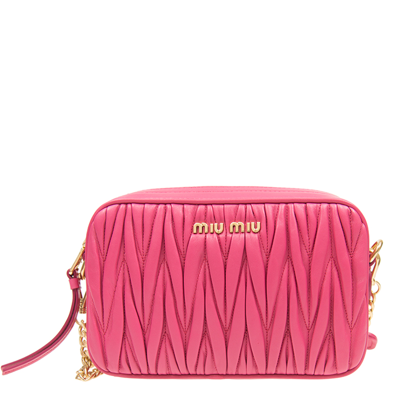 全新MIU MIU 缪缪手袋5BH118 N88 F01BK 斜挎包