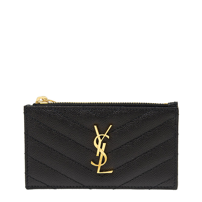 SAINT LAURENT カード入れ 607915 BOW01 1000 SAINT LAURENT サンローラン カードケース コインケース