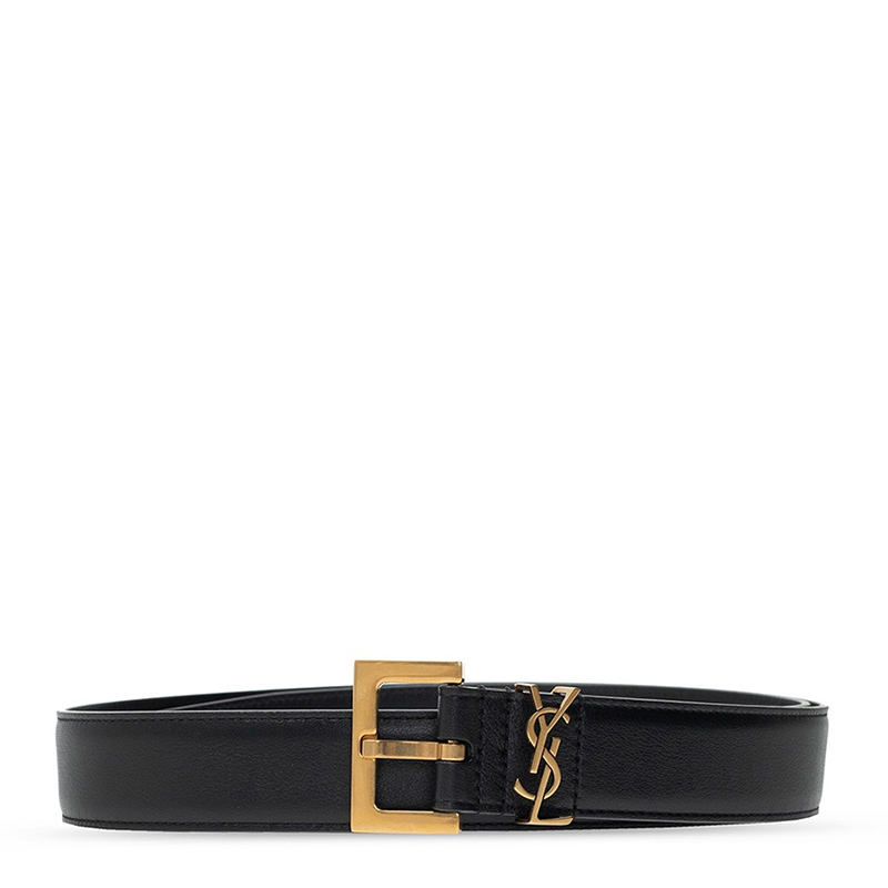 NEW YSL SAINT LAURENT BELTS 634437 BOO0W 1000 CALFSKIN 80CM