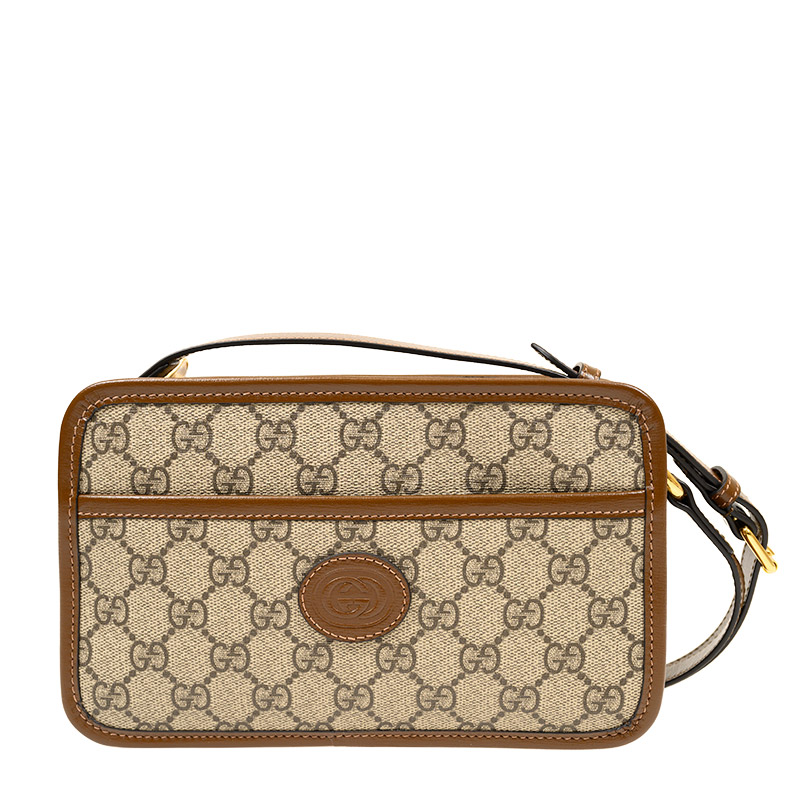 GUCCI 斜め掛け ショルダーバッグ 658572 x【ランク：S】 グッチ インターロッキングG付き ミニバッグ GGスプリーム
