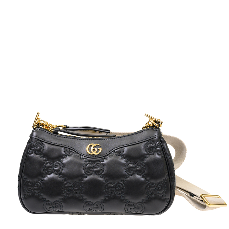 ハンドバッグ GUCCI HAND BAG (735049UM8HG 1046) Gucci GG Matelassé Handbag 735049.UM8HG-1046 BLACK NATURAL