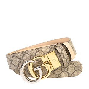 NEW GUCCI BELT 114876 KGD6G 9172 WHITE PVC 85CM