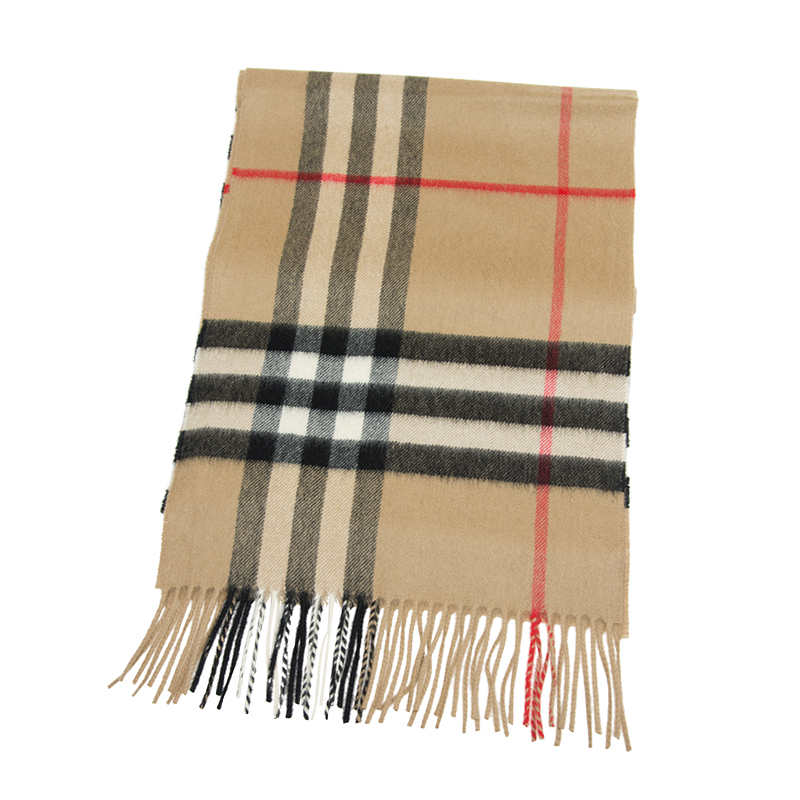 NEW BURBERRY SCARFS 8018173 WOOL MILKY WHITE/BLACK