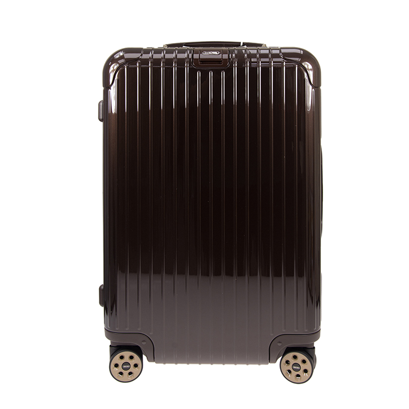 NEW RIMOWA LUGGAGE SALSA DELUXE 83163525 POLYCARBONATE BROWN 26 INCH Celebrity standing