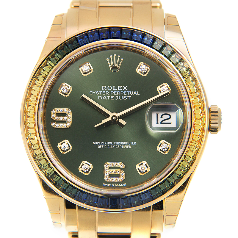 ROLEX 新型現行BOX 9個HK Rolex Oyster Perpetual - Silver Concentric Arabic Dial