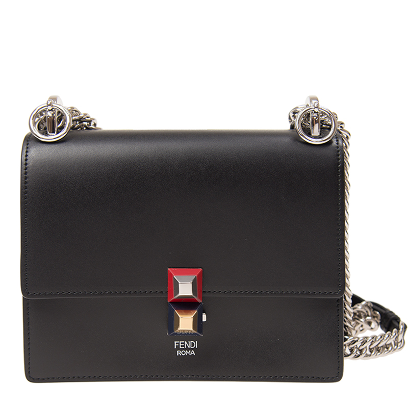 全新FENDI 芬迪手袋8M0381 A1FA F0JBX 牛皮黑色