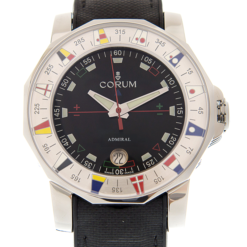 全新corum 昆仑 海军上将杯系列 精钢 银色 自动机芯 a082/03554