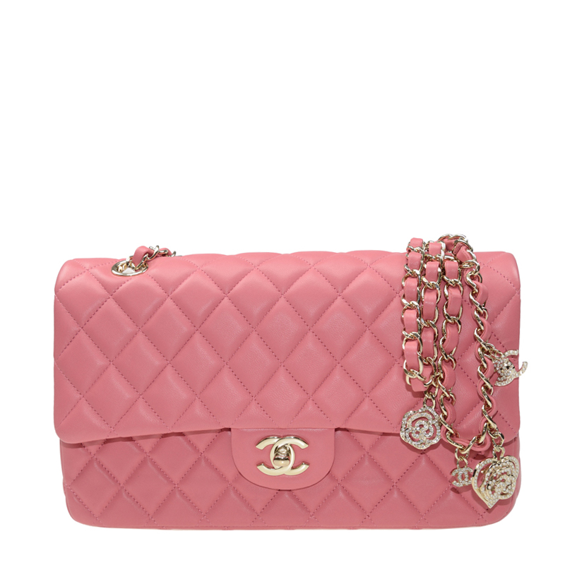 全新chanel 香奈儿 手袋 a90214l pink gp 羊皮 粉红色