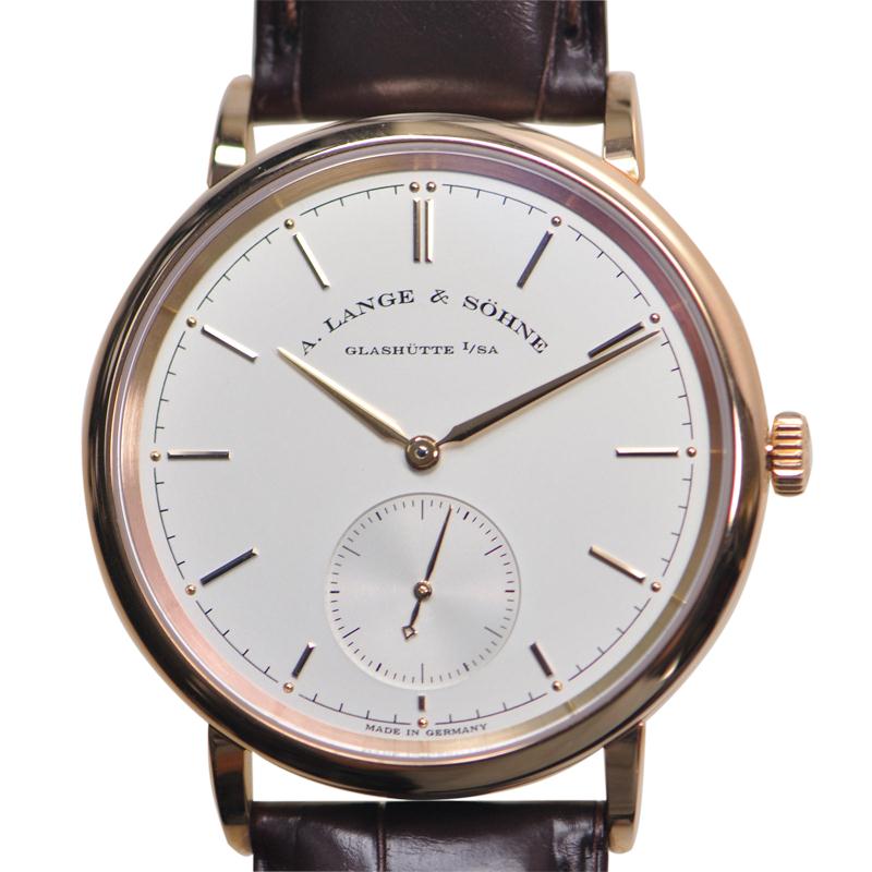 全新alange & sohne 朗格 萨克森系列 18k玫瑰金 银白色 自动机芯