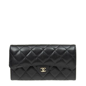 新品 シャネル 長財布 A68931 レザ― パープル