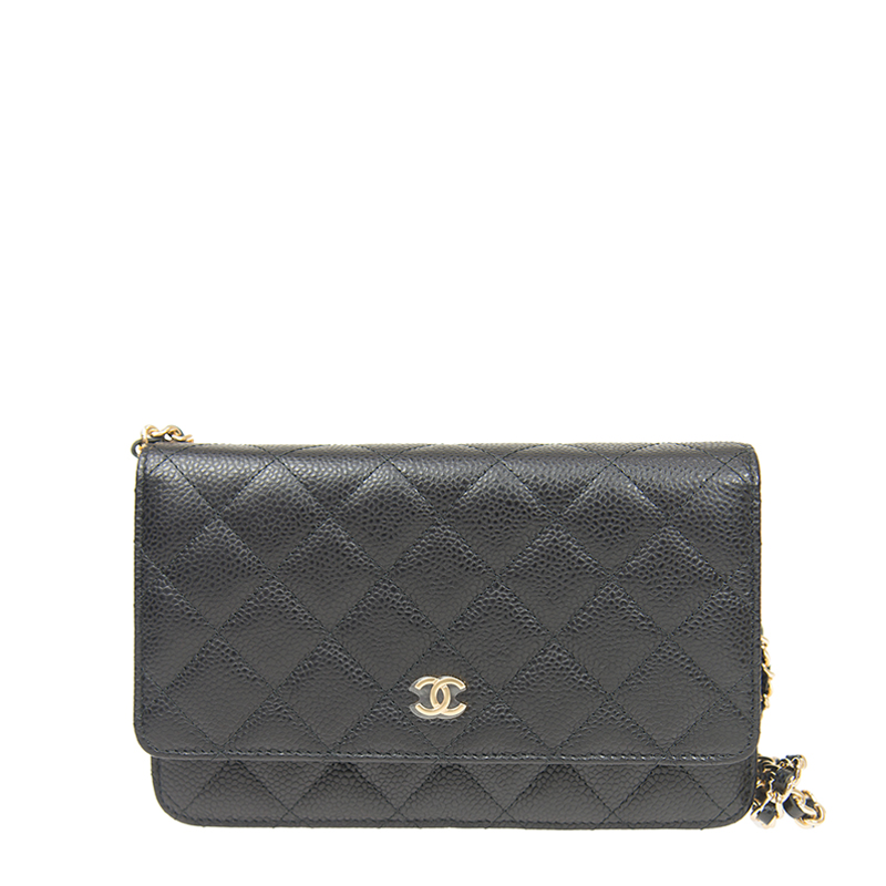 ショルダーバッグ・ポシェット × ヴィンテージ(中古) Chanel Caviar WOC Mini Crossbody Bag AP0250 CHANEL WOC Quilted Leather Caviar Black Crossbody Bag