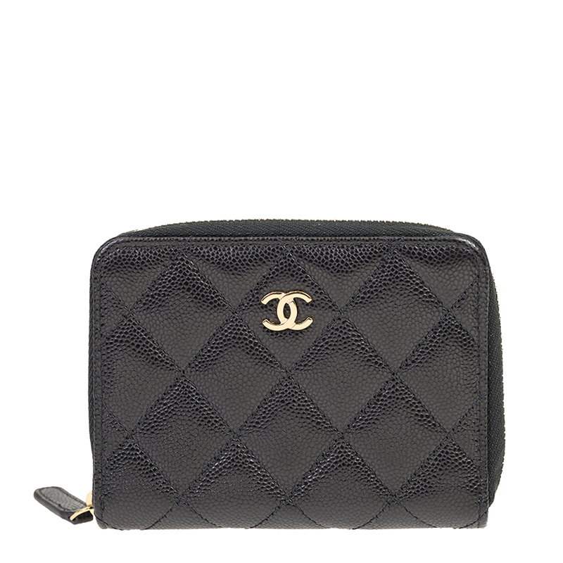 NEW CHANEL WALLETS AP4652 GP SHORT ZIPPER WALLET