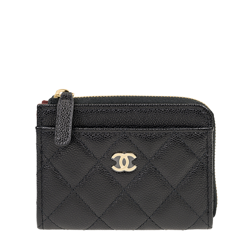 NEW CHANEL WALLETS AP4893 GP SHORT ZIPPER WALLET