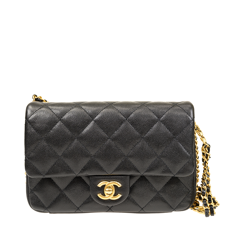 ショルダーバッグ・ポシェット × ヴィンテージ(中古) Chanel Caviar Double Chain Crossbody Bag AS3757 NEW CHANEL BAGS AS3757 GP SHOULDER BAG/CROSSBODY BAG
