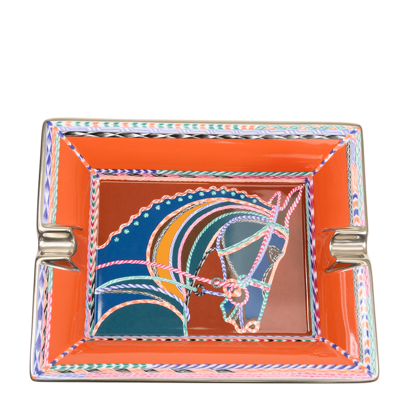 NEW HERMES ASHTRAY 20X16 CERAMIC RED