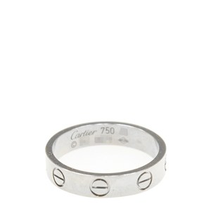 Cartier シルバー 指輪 Cartier Love Pave Diamond Ceramic 6.5mm 18k Gold Band Ring
