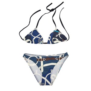 NEW HERMES BIKINI BLUE/WHITE CLOTH 36 NEW HERMES BIKINI BLUE/WHITE CLOTH 36